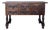 Spanish Renaissance Revival Oak Six-Drawer Console with Carved Panels, 1930s For Sale