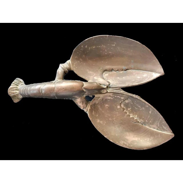 Vintage Large Bronze Lobster Dish Sculpture For Sale - Image 9 of 11