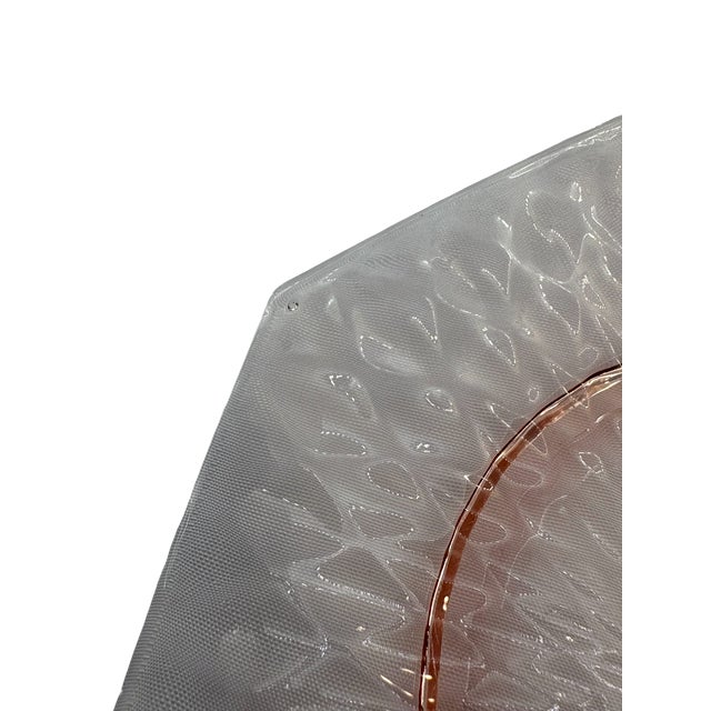 Mid 20th Century Pink Depression Glass Octagon Plates - Set of 7 For Sale - Image 14 of 15