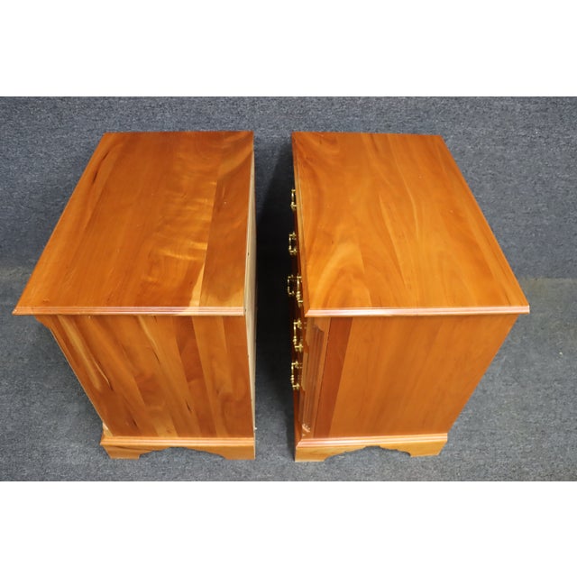 Pair of Harden Cherry Three Drawer Nightstands For Sale - Image 11 of 16
