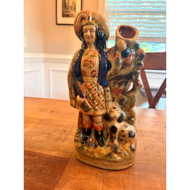 Vintage Scottish Ceramic Figure Spill Vase For Sale - Image 9 of 9