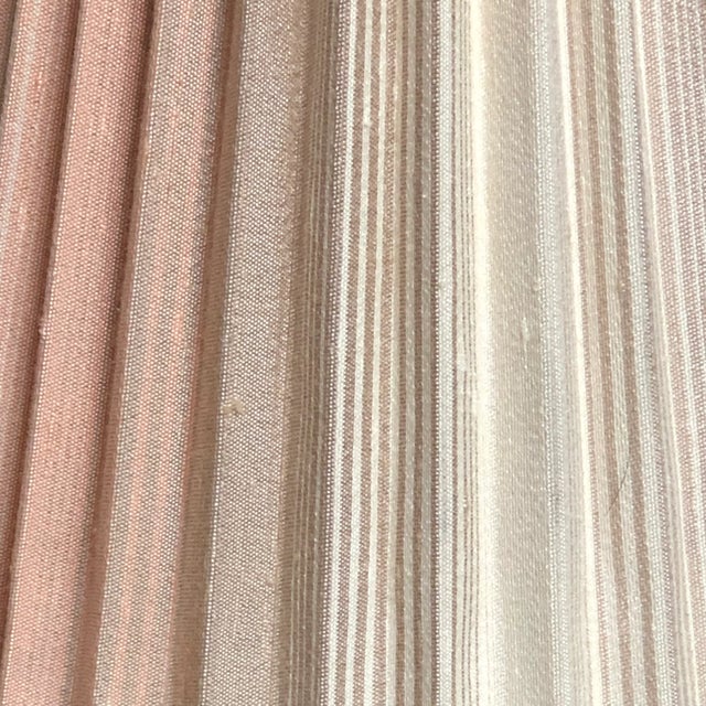 Mid-Century Modern 1960s Blended Stripe Knife Pleated Lamp Shade For Sale - Image 3 of 12