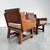 Beige Vintage French Leather Button-Back Armchairs, 1930s, Set of 2 For Sale - Image 8 of 11