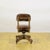 Vintage Swivel Office Chair in Wood and Tan Leather, 1900s For Sale - Image 5 of 9