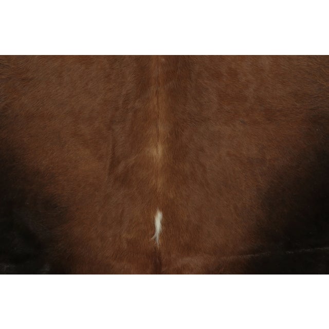 Contemporary Rug & Kilim’s Contemporary Cowhide Rug in Ombre Brown & Black Tones For Sale - Image 3 of 9