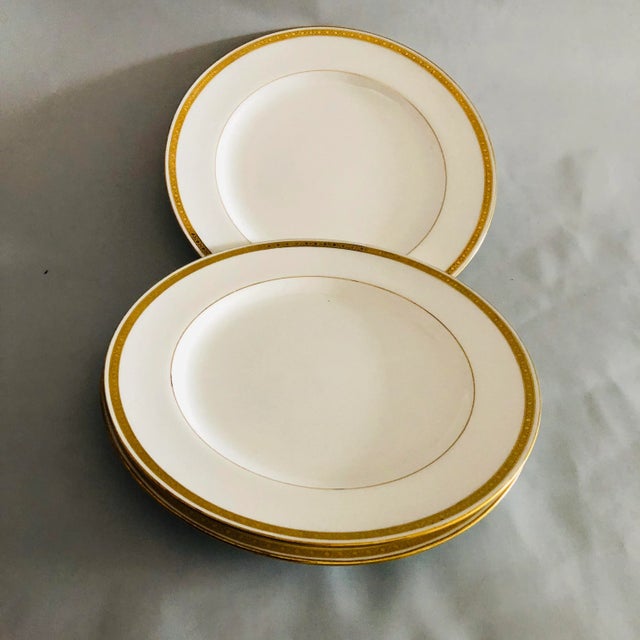 Minton Vintage Mintons Higgins & Seiter Bone English China Plates- Set of 3 For Sale - Image 4 of 4