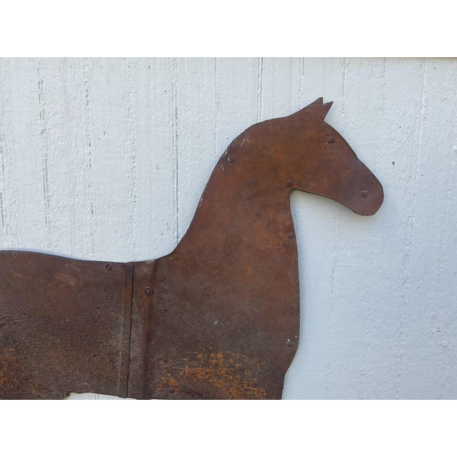 Early 20th Century Jumbo-Sized Sheet Iron Horse Weathervane For Sale In New York - Image 6 of 9