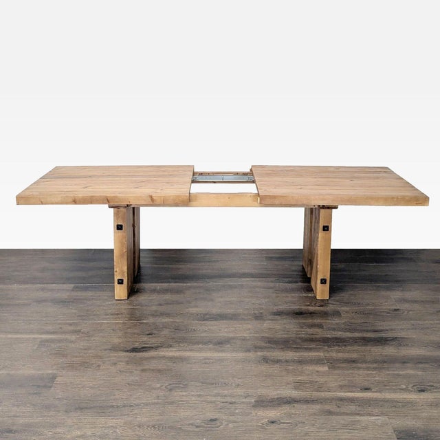 Pottery Barn Pottery Barn Rustic Extendable Dining Table For Sale - Image 4 of 8