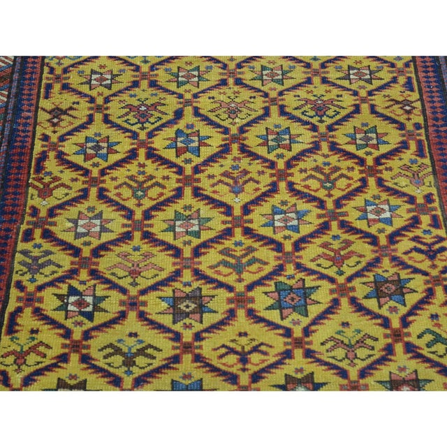 Antique Caucasian Dagestan Vegetable Dye Runner Rug For Sale - Image 4 of 6