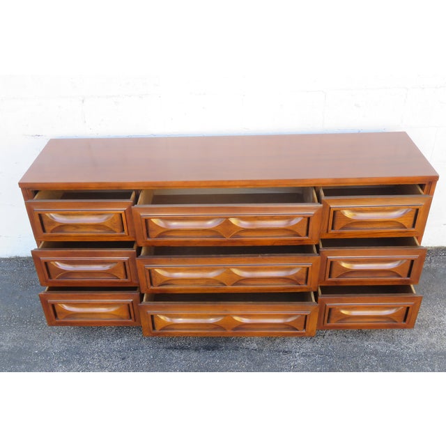 Mid Century Modern Low Long Dresser Bathroom Vanity 6290 For Sale - Image 13 of 16