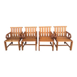 1960s Aperture Armchairs Designed by Kipp Stewart for Summit- Set of 4 For Sale