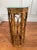 Wood Hollywood Regency Burnt Bamboo Hexagon Glass Top Drink Accent Table For Sale - Image 7 of 11