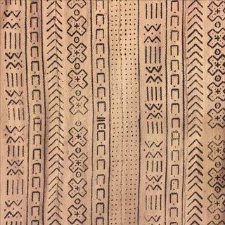White & Black African Mud Cloth For Sale