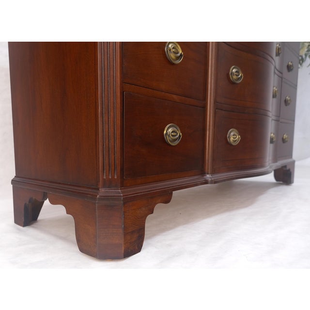 Mahogany Federal Bow Front 12 Drawers Dresser MINT For Sale - Image 13 of 13