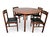 Italian Teak Round Table and Chairs, 1960s, Set of 5 For Sale - Image 10 of 10