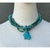 Mid-Century Modern Vintage Turquoise Beaded Multi-Strand Necklace For Sale - Image 3 of 12