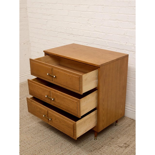 Chocolate Mid 20th Century Lowboy Elmwood Dresser For Sale - Image 8 of 9