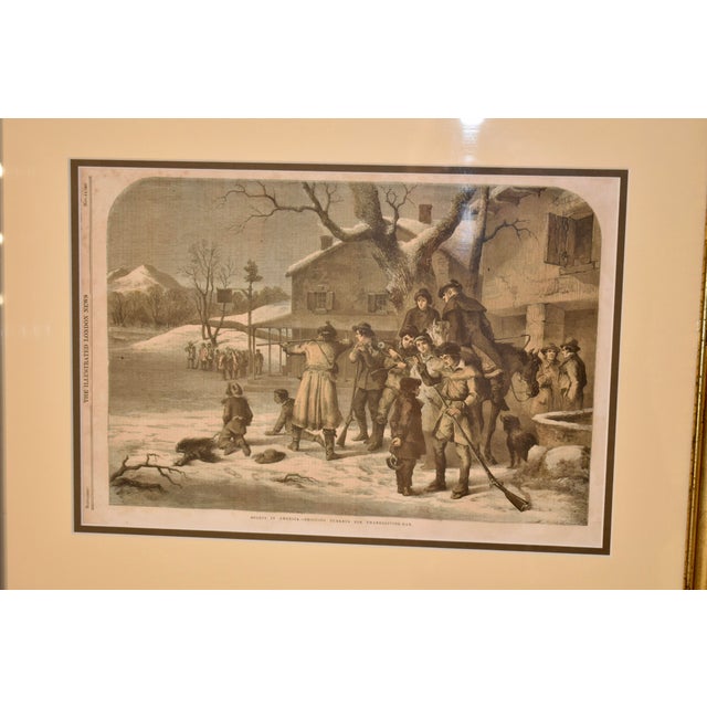 19th Century Circa 1859 Framed American Turkey Shoot Sporting Scene For Sale - Image 5 of 15