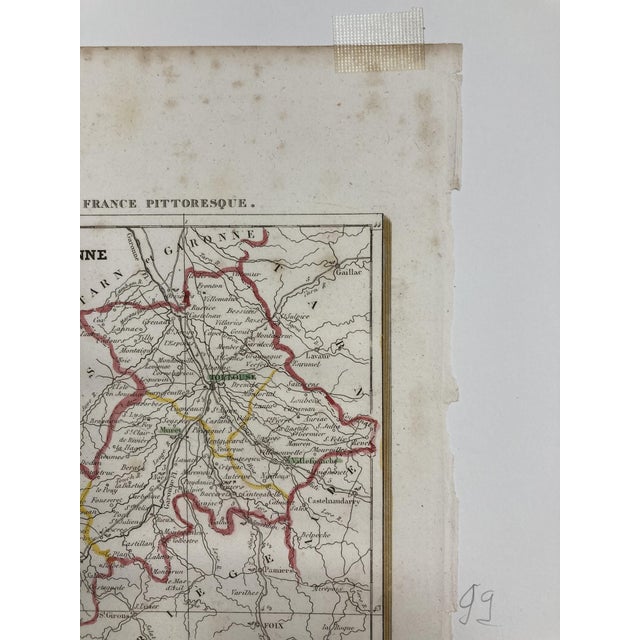 Map of the French Department of Haute-Garonne after Charles V. Monin, 1840s For Sale - Image 9 of 15