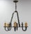 Chandelier, French Wrought iron with fleur-de-lys Mid-century Good vintage condition. European Plug (up to 250V).The...