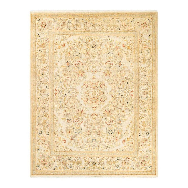 Mogul Collection Hand-Knotted Area Rug - Ivory 8' 2" x 10' 4" For Sale - Image 4 of 4