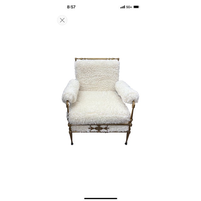 1960s Italian Modern Brass Chiavari Attributed Chair For Sale - Image 14 of 14