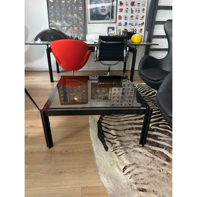 Glass and Metal Coffee Table by George Ciancimino for Mobilier International, 1975 For Sale - Image 10 of 13