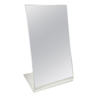 Tabletop Mirror in Aluminum and Glass, France, 20th Century For Sale
