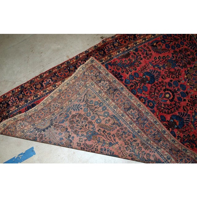Early 20th Century Handmade Persian Sarouk Rug For Sale - Image 4 of 7