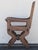 Early 20th Century Early 20th Century English Gothic Arts & Crafts Wood and Leather Arm Chair For Sale - Image 5 of 12