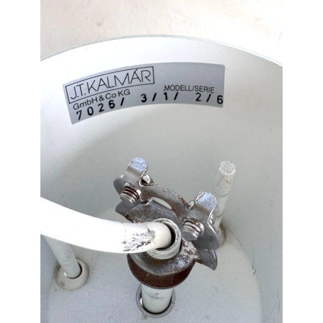 White Austrian Uplight Pendant Light by J.T.Kalmar for Kalmar, 1970s For Sale - Image 8 of 15