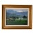 Vintage Farm Landscape Oil on Canvas Board Painting – Signed For Sale