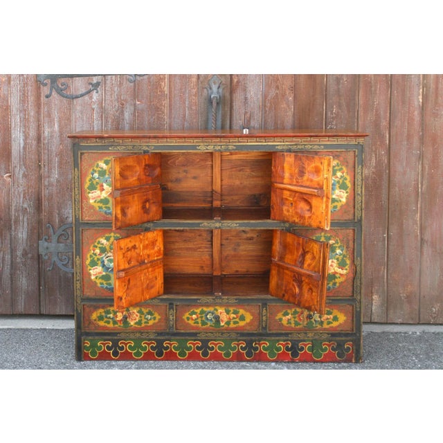 19th Century Early 19th Century Tibetan Cabinet For Sale - Image 5 of 11