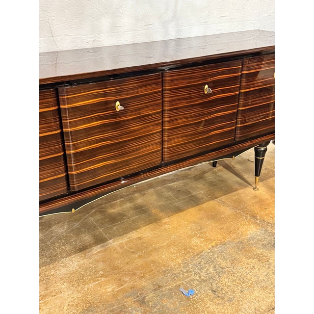 French Art Deco Macassar Wood Sideboard For Sale In Dallas - Image 6 of 14