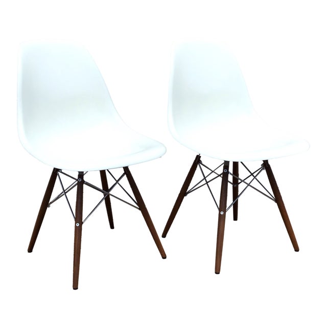 Eames Whole Molded Plastic Dining Chairs For Sale