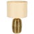 Mid-Century Italian Table Lamp in Brass with Beige Lampshade by Tommaso Barbi, 1970s For Sale