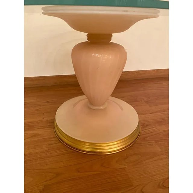 Contemporary Italian Venetian White and Gold Murano Glass Coffee Table in Seta Color and Gold by Simoeng For Sale - Image 3 of 13