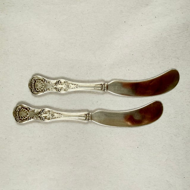Antique J.E.Caldwell Kings Pattern Sterling Silver Spreaders, Set of Two For Sale - Image 4 of 9
