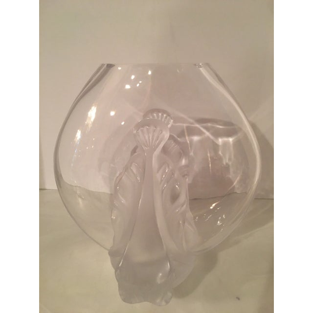 1950s Lalique France Garance Frosted Fish Vase For Sale - Image 13 of 13