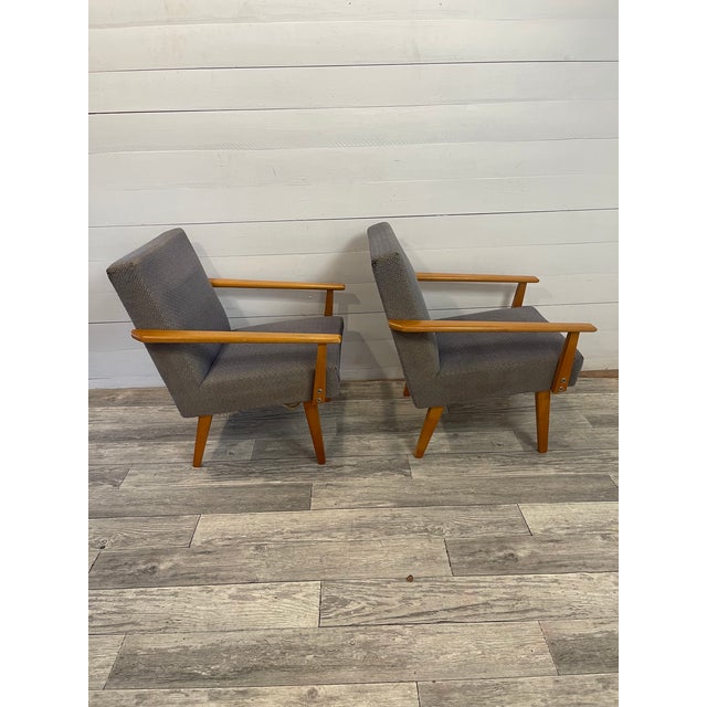 Vintage Chairs and Hocker by Tatra Nabytok, Czech Republic, 1970, Set of 3 For Sale - Image 4 of 9
