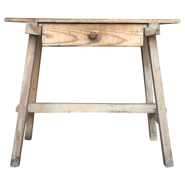 Early 19th Century Spanish Baroque Bleached Side Table with Drawer For Sale - Image 15 of 18