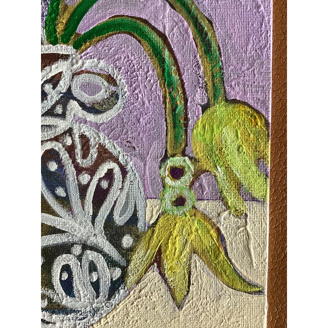 2020s Original Still Life Flowers Painting on Canvas Colorful Modern Vase Art Contemporary Wall Decor For Sale - Image 5 of 10