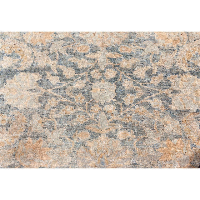 Textile Fine Antique Persian Tabriz Blue, Beige Handmade Wool Rug For Sale - Image 7 of 9