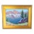 Mountian Landscape by Listed Artist Silvio Silvestri Oil Painting Including the Antiqued Gold Wood Frame For Sale