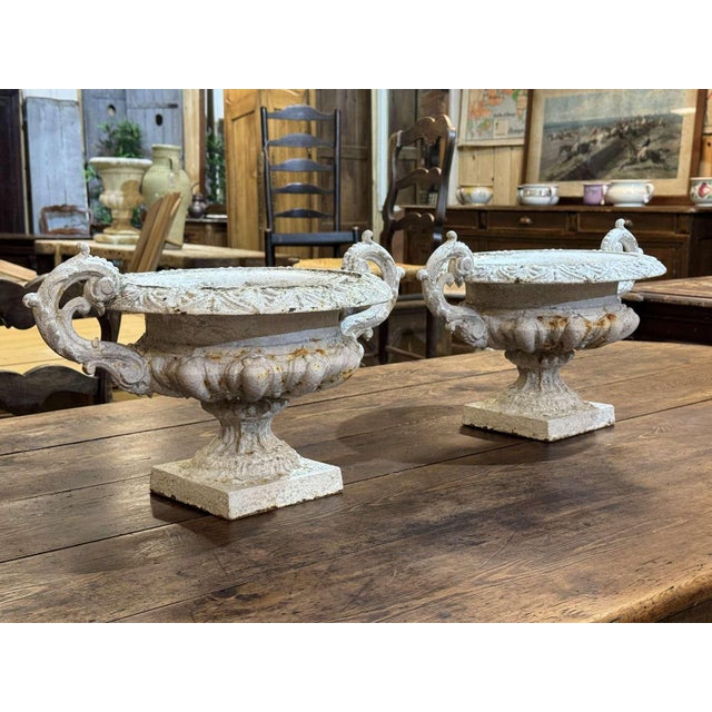 19th Century Cast Iron Medici Vases, Set of 2 For Sale - Image 15 of 15