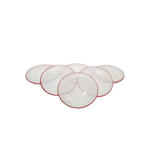 Rotor Dessert Set by J. Drost for Ząbkowice Gospodarcza Huta, Poland, 1970s, Set of 6, in Very Good conditions. Designed...