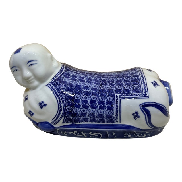 Vintage Chinese Opium Ceramic Pillow For Sale