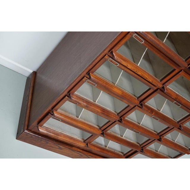 Brown Vintage Dutch Oak / Mahogany Haberdashery Shop Cabinet, 1930s For Sale - Image 8 of 18