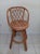 Boho Chic 1980s Bamboo Wicker Rattan Swivel Barstool Honey Color Set of 3 For Sale - Image 3 of 8