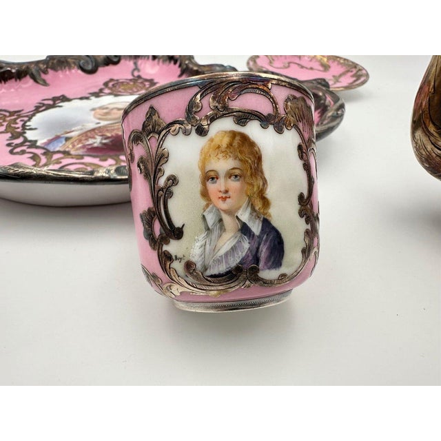 Tete-a-Tete in Sèvres Porcelain, Set of 5 For Sale - Image 4 of 13